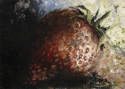 Abb. Erdbeere, Mischtechnik, 130 x 170 cm